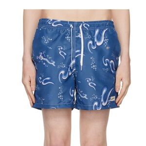 BATHER Blue Printed Swim Shorts